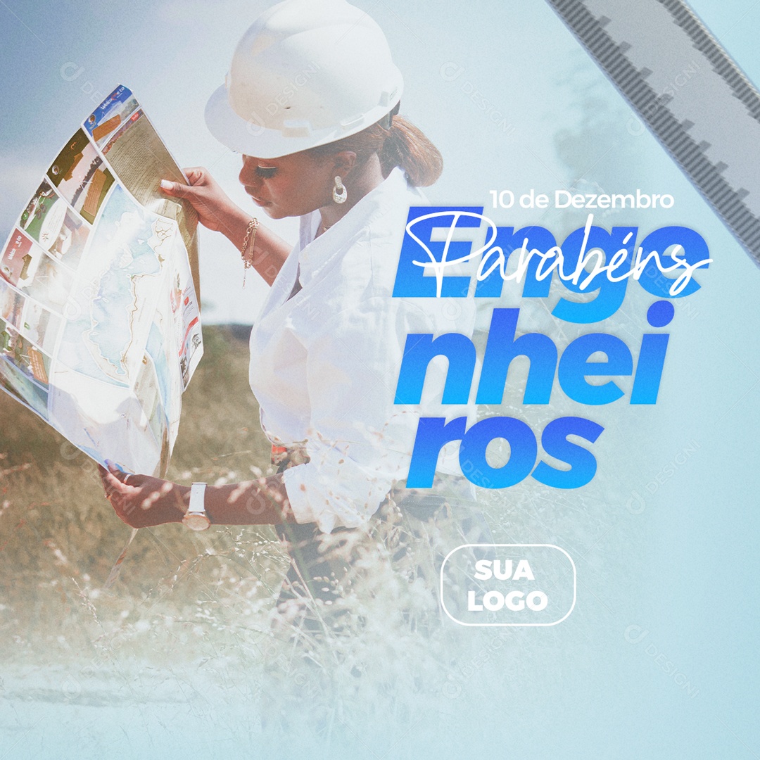 Parabéns Engenheiros 10 de Dezembro Social Media PSD Editável
