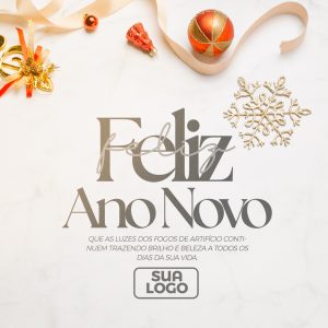 Feliz Ano Novo Que as Luzes Dos Fogos de Artifício Continuem Trazendo Brilho e Beleza a Todos Dias de Sua Vida Social Media PSD Editável