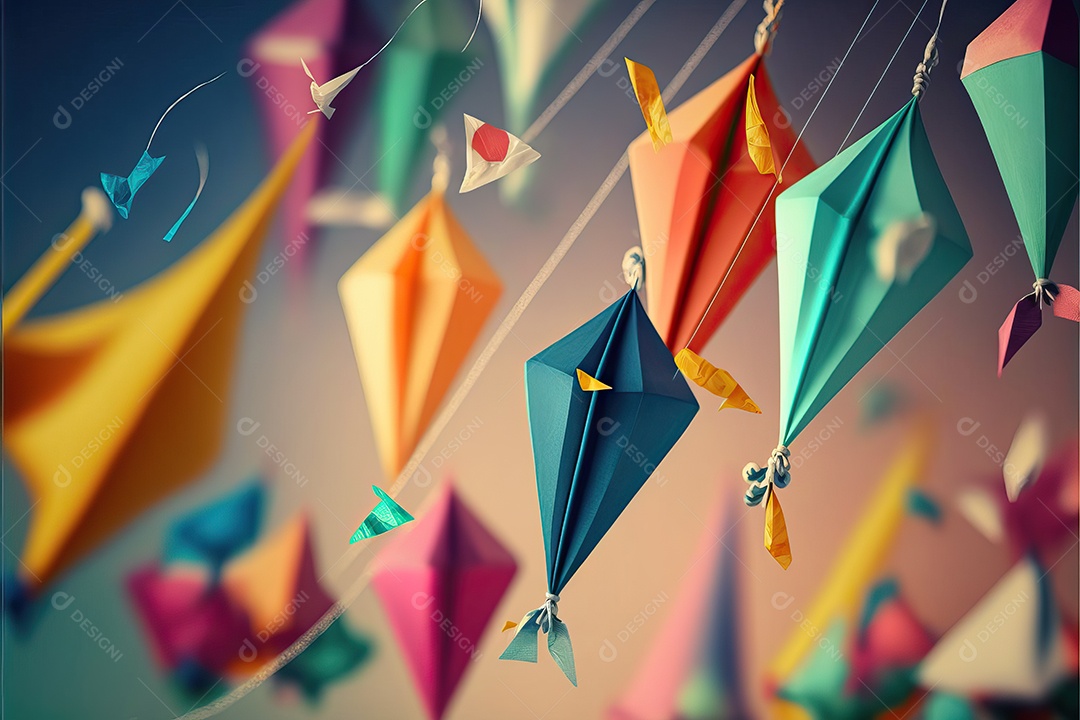 Pipas de balão coloridas em cima da mesa em preparação para a decoração da festa.