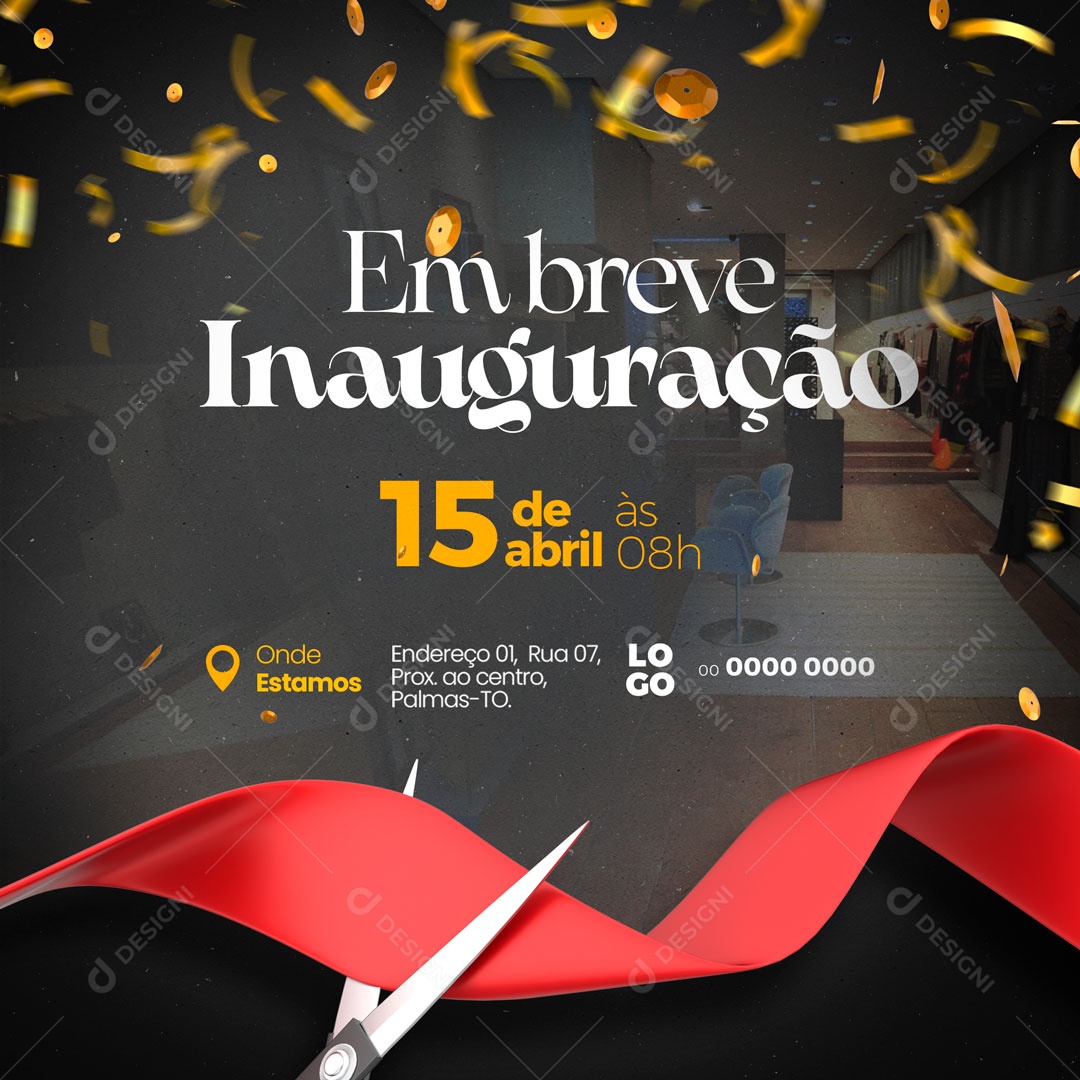 Social Media Inauguração Bar Distribuidora Restaurante PSD Editável