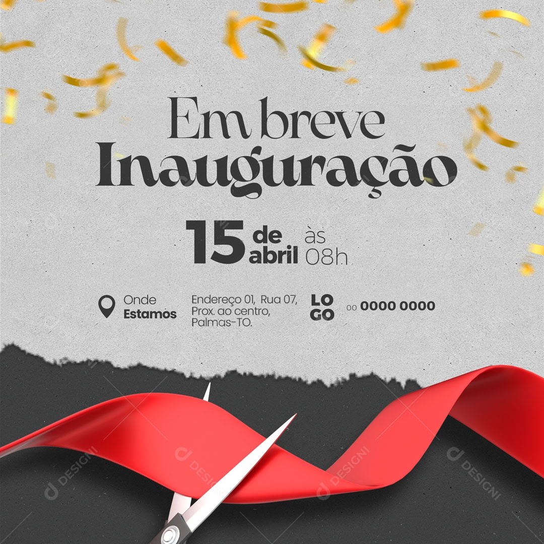 Social Media Inauguração Bar Distribuidora Restaurante PSD Editável