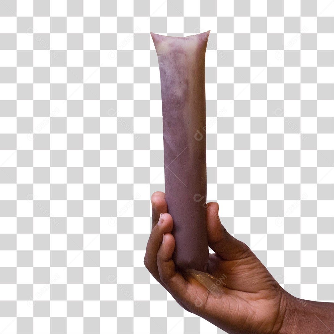 Geladinho de Açaí em Mão PNG Transparente