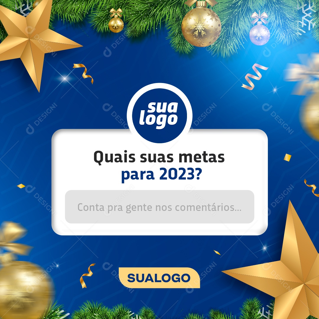 Post Ano Novo Quais Suas Metas Para 2023 PSD Social Media PSD Editável