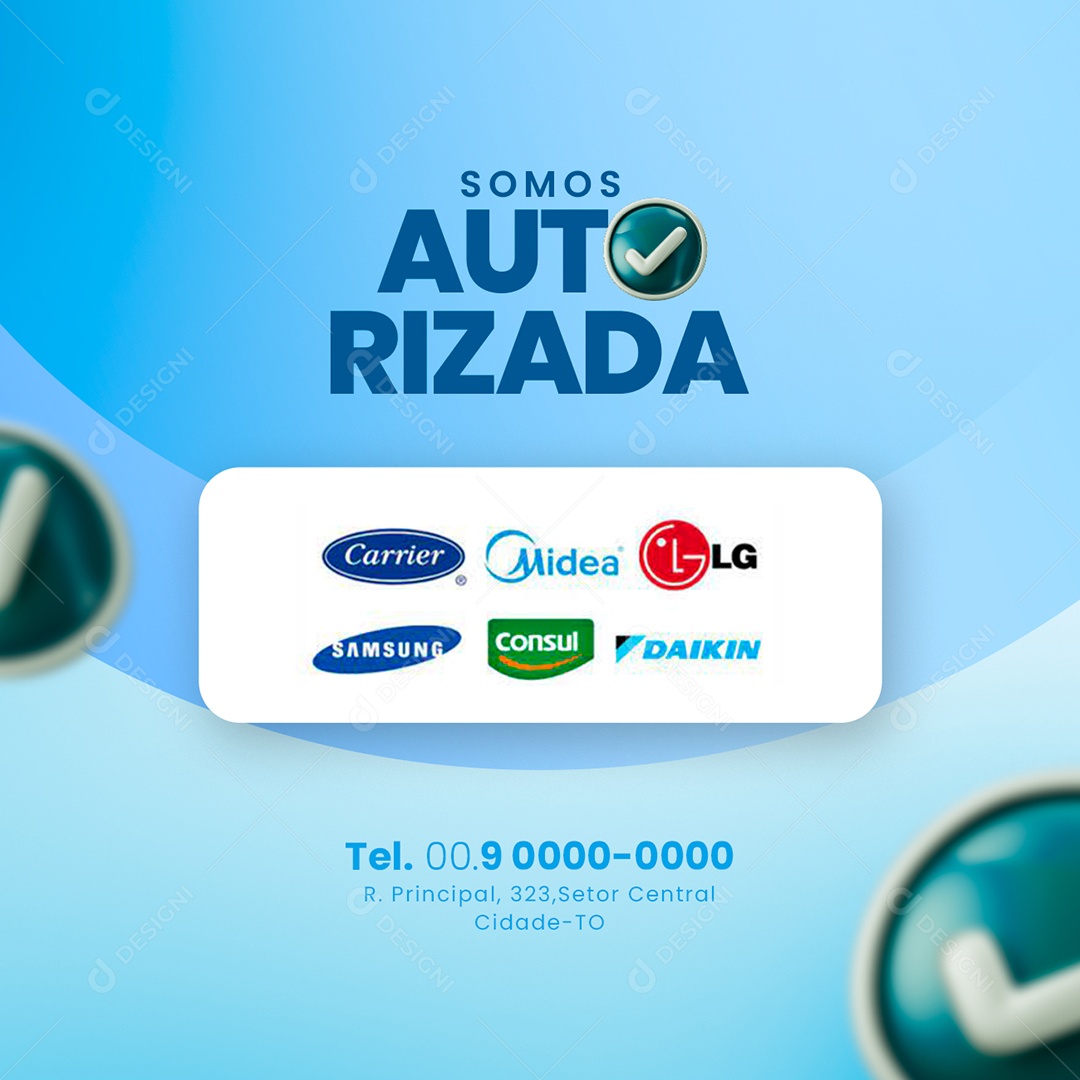 Somos Autorizada Ar Condicionado Social Media PSD Editável