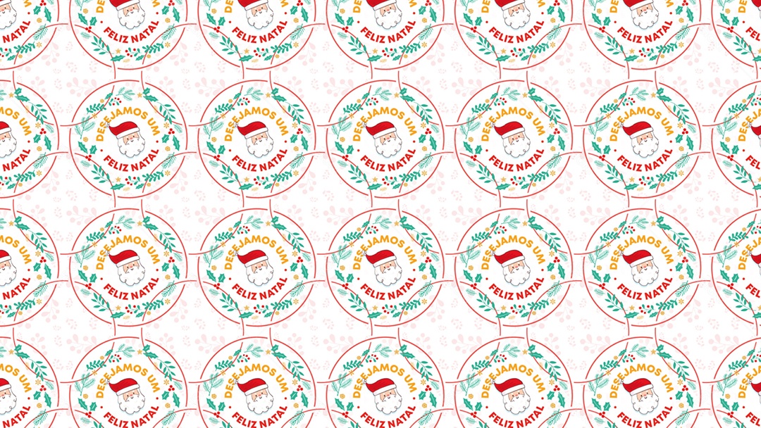 Pattern Padrões Geométricos Texto Natalino Feliz Natal Em Fundo Branco Vetor AI + PAT
