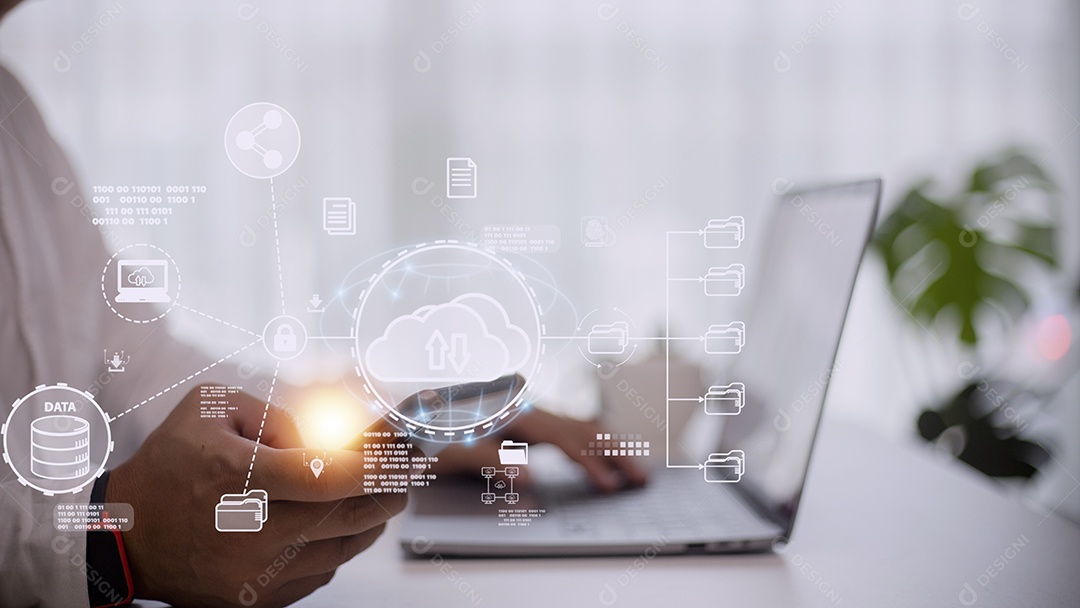 Tecnologia de computação em nuvem e armazenamento on-line