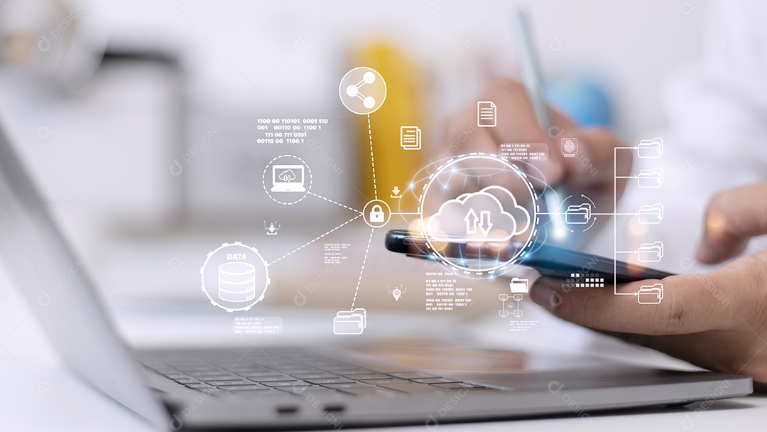 Tecnologia de computação em nuvem e armazenamento on-line