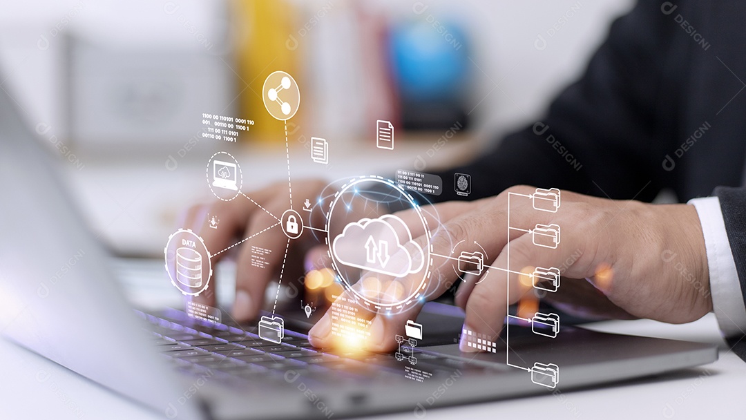 Tecnologia de computação em nuvem e armazenamento on-line