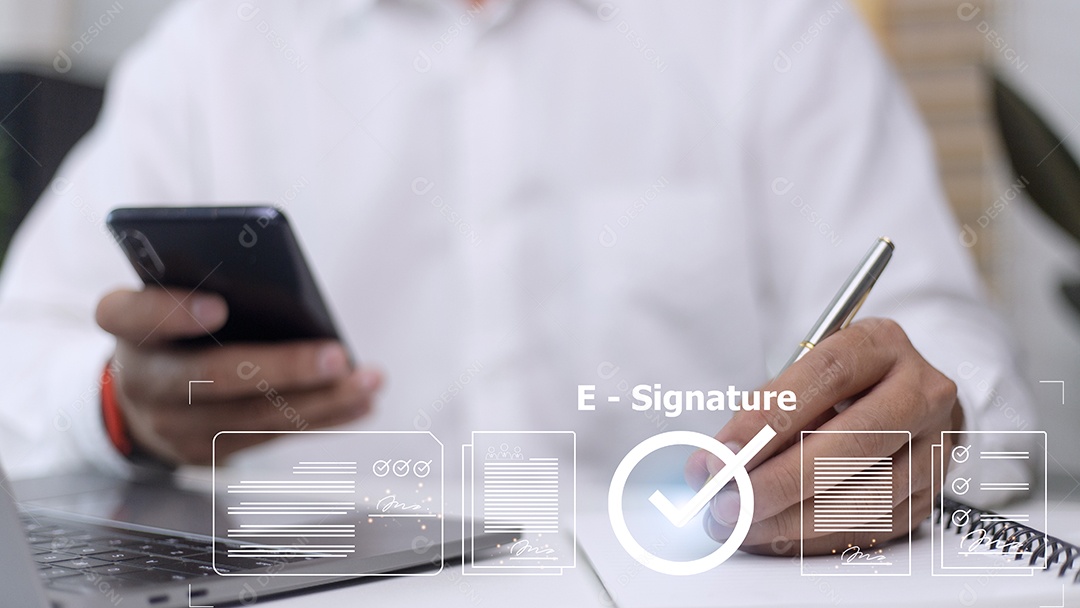 Contrato de negócios on-line Assinatura eletrônica assinatura eletrônica