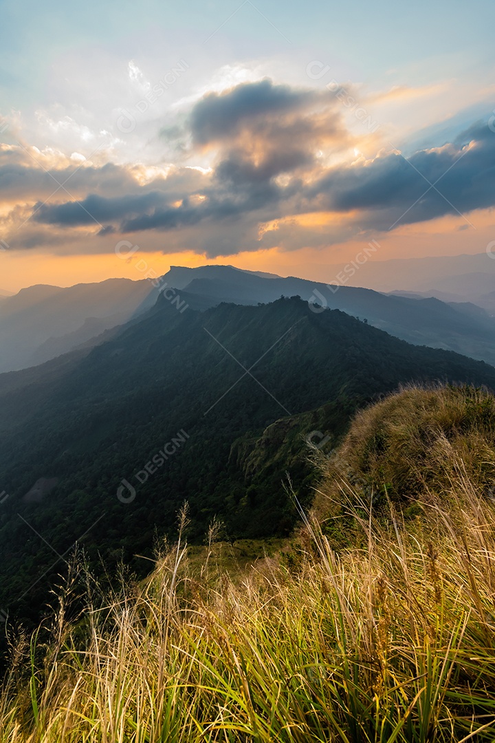 View of Phu Chi Dao or Phu Chee Dao mountain in Chiang Rai, Thailand