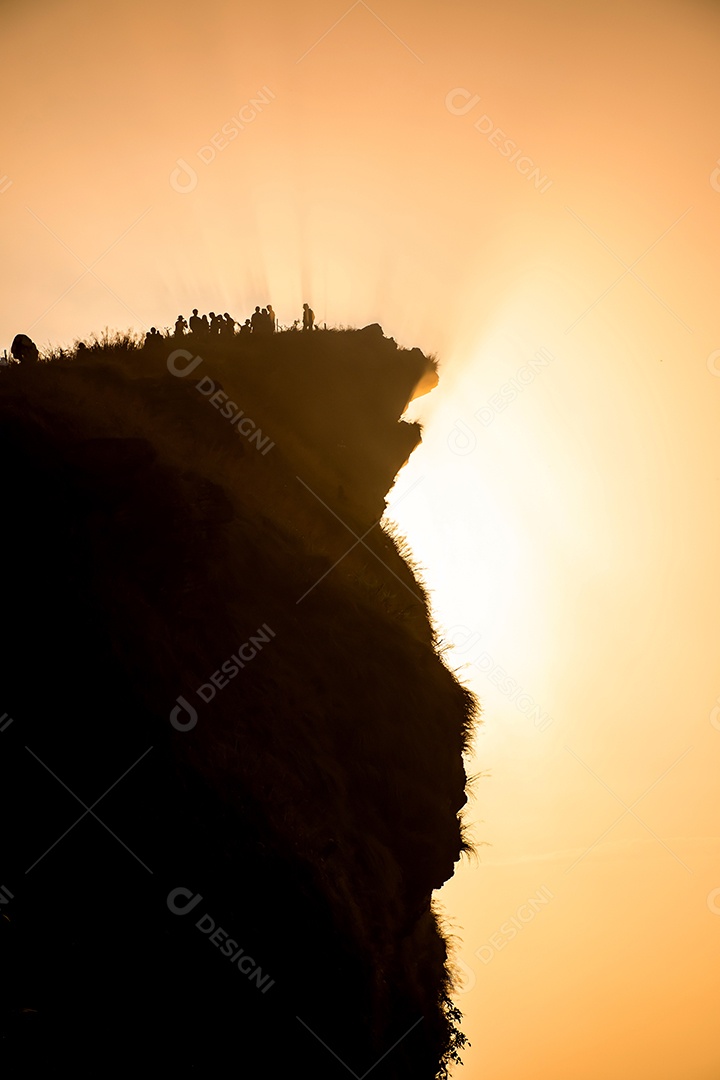 Vista da montanha Phu Chee Fah em Chiang Rai, Tailândia