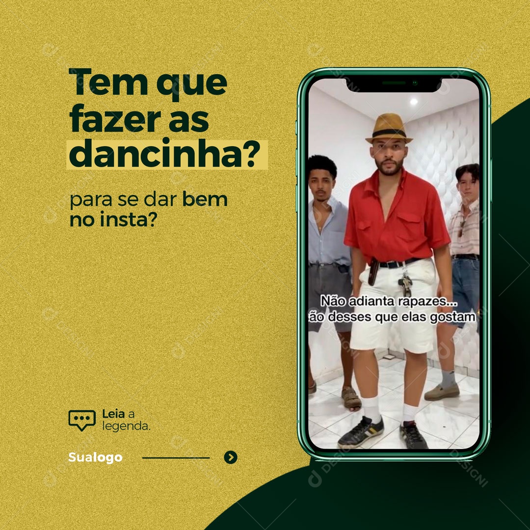 Tem que Fazer as Dancinhas? Marketing Digital? Social Media PSD Editável