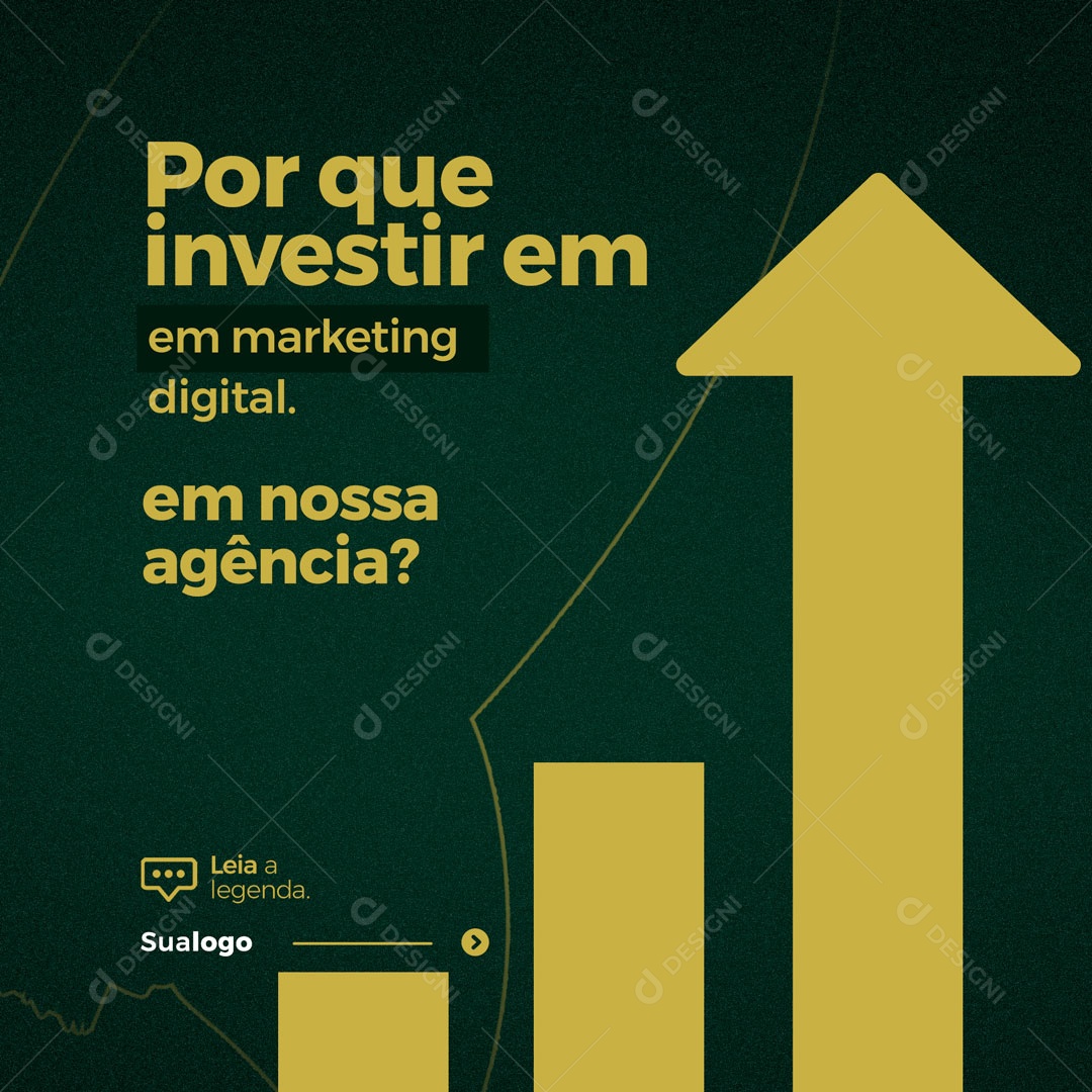 Porque Investir em Marketing Digital em Nossa Agência? Social MEdia PSD Editável