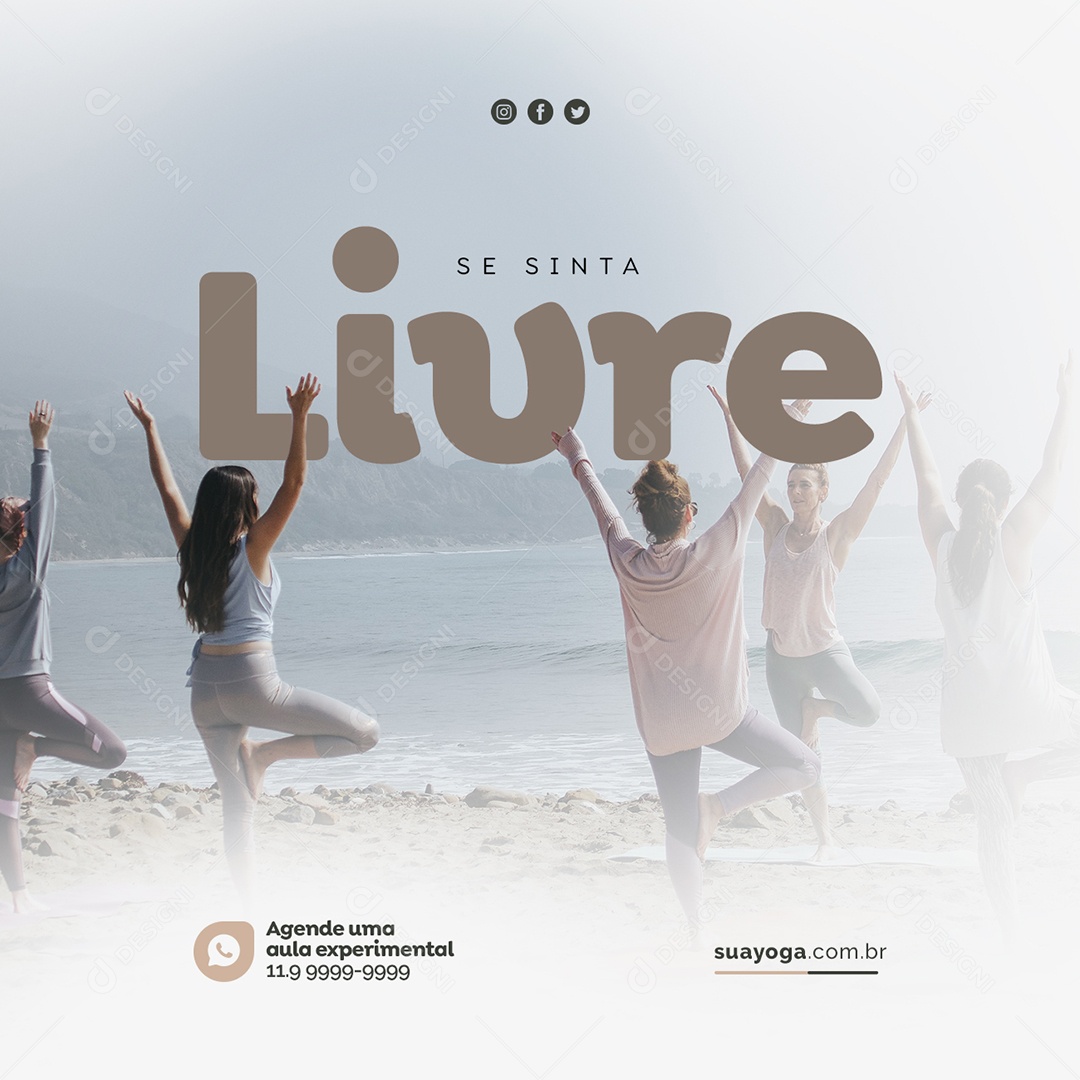 Se Sinta Livre Yoga Social Media PSD Editável