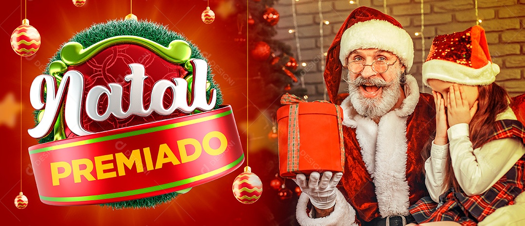 Banner Natal Premiado Social Media PSD Editável