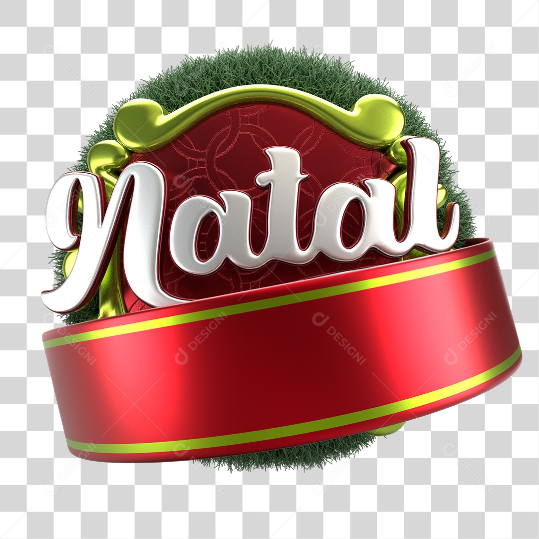 Selo 3D Natal PNG Transparente Sem Fundo
