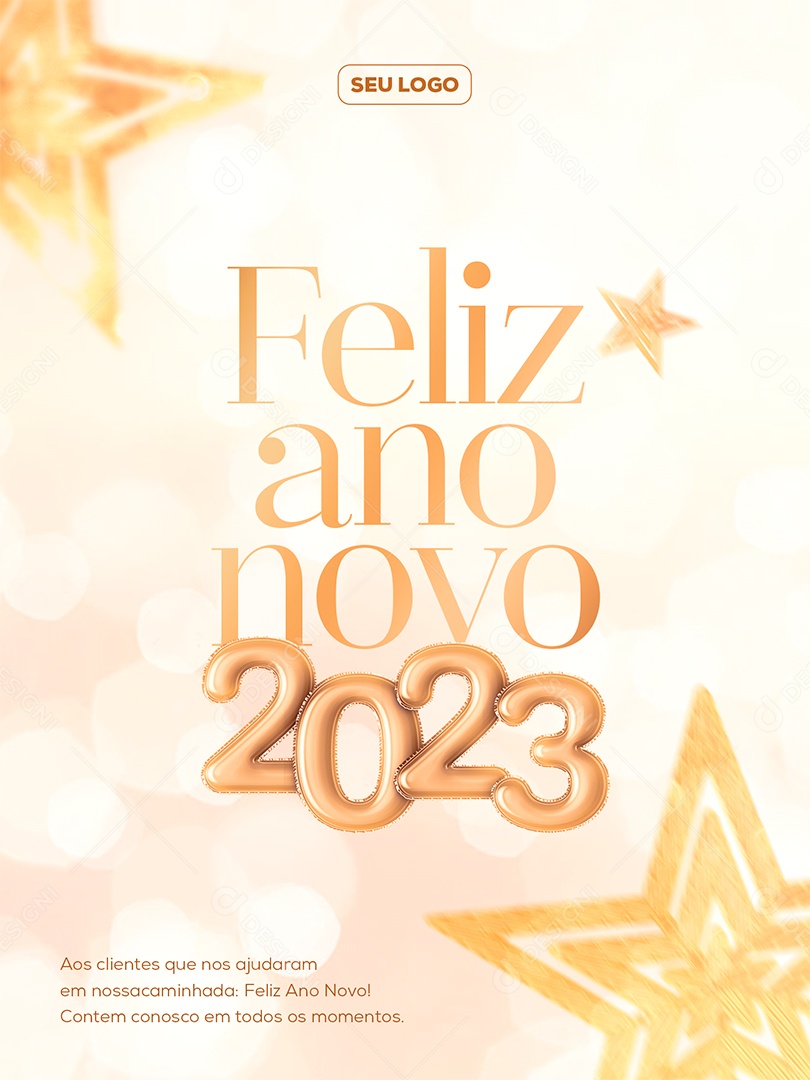 Aos Clientes que Nos Ajudaram em Nossa Caminhada Ano Novo Social Media PSD Editável