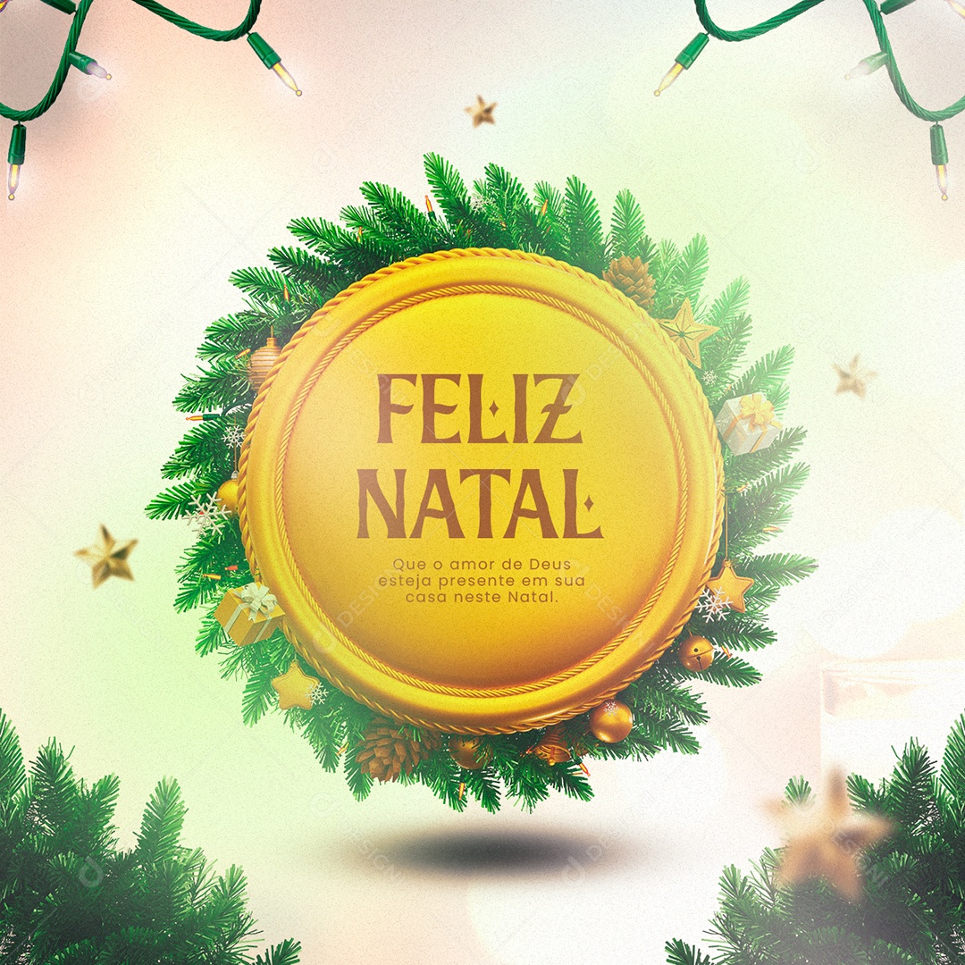 Social Media Que o Amor de Deus Esteja Presente em Sua Casa neste Natal PSD Editável