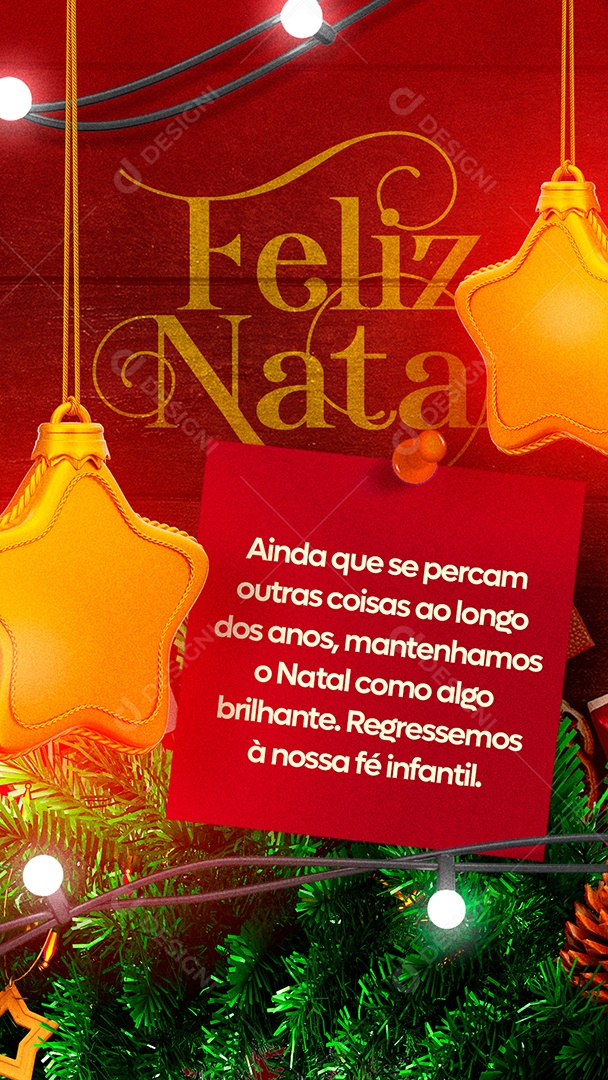 Story Mantenhamos o Natal como Algo Brilhante Feliz Natal Social Media PSD Editável