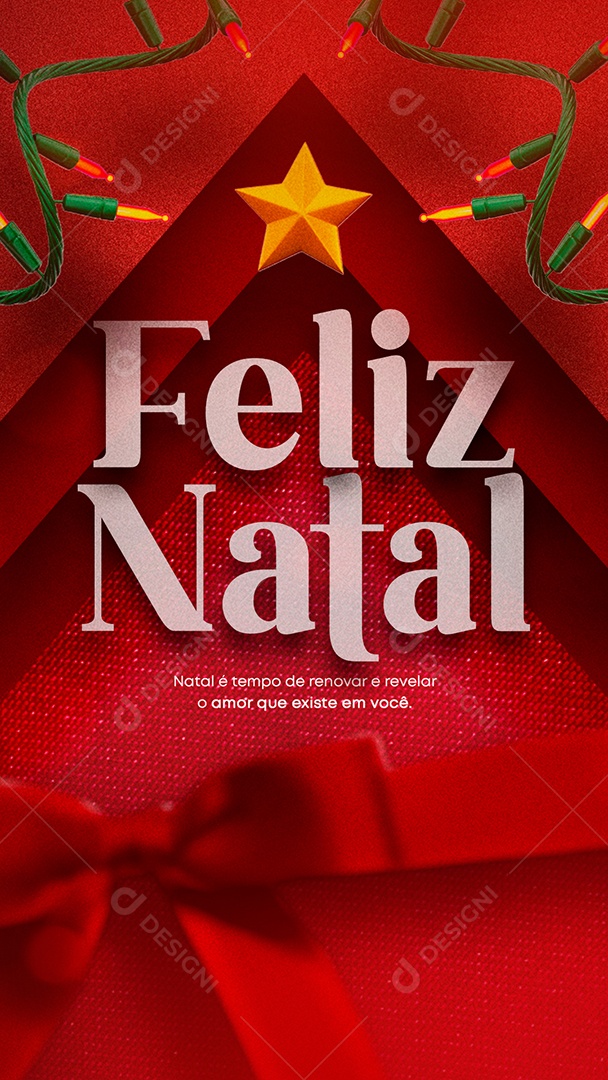 Story Natal é Tempo de Renovar e Revelar Feliz Natal Social Media PSD Editável