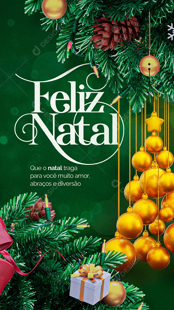 Story Que o Natal Traga para Você Muito Amor Feliz Natal Social Media PSD Editável
