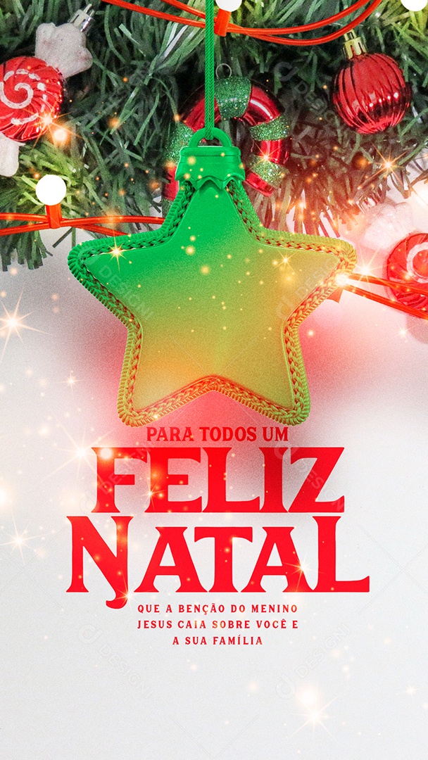 Story Para Todos um Feliz Natal Social Media PSD Editável