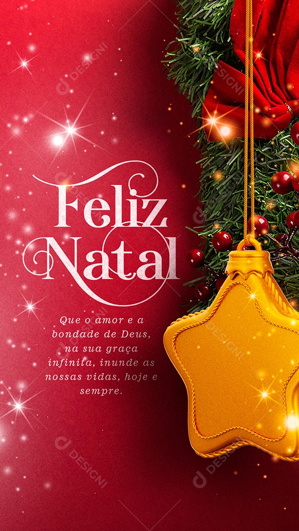 Story Que o Amor e a Bondade de Deus Feliz Natal Social Media PSD Editável