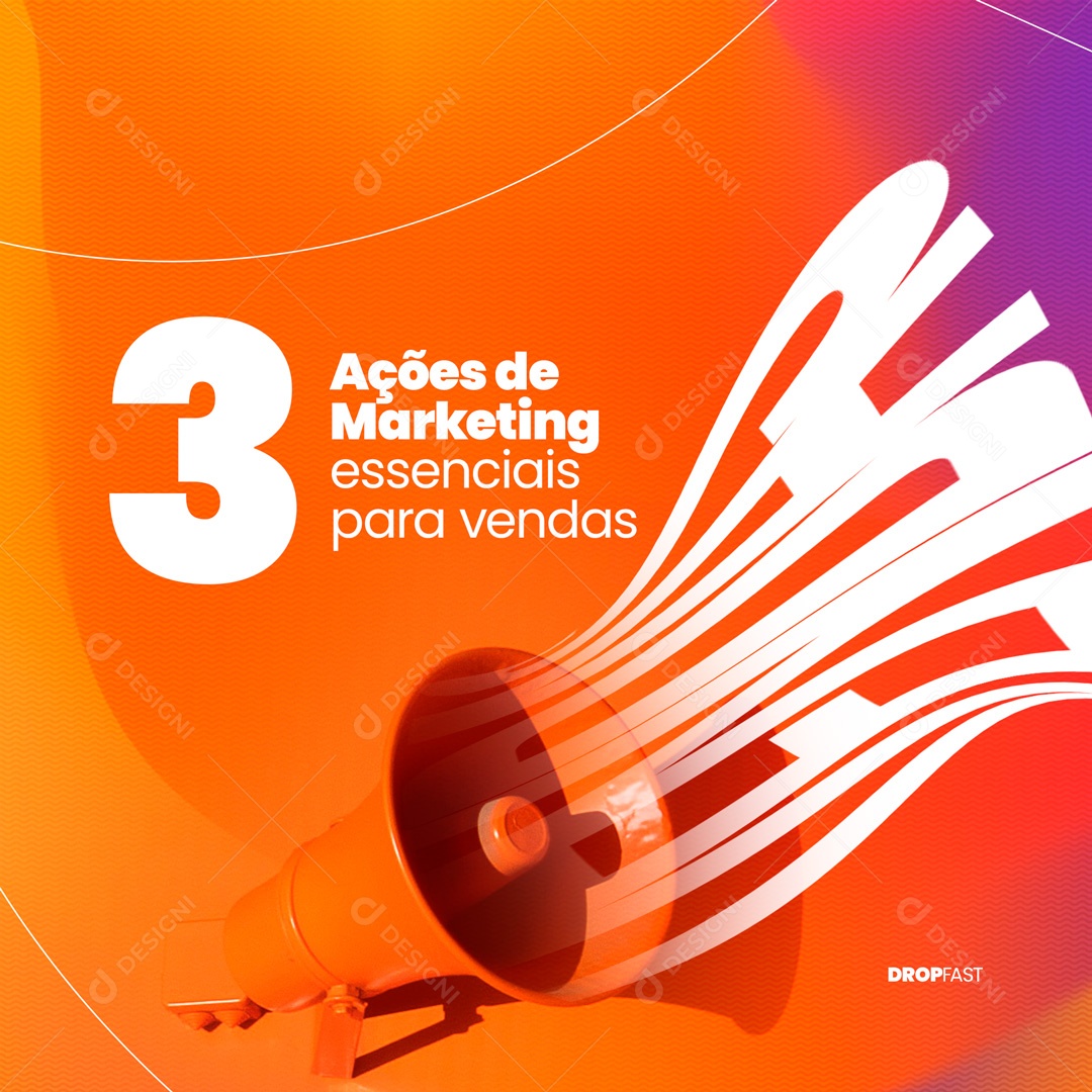 Ações de Marketing Essenciais Para Vendas Dropshipping Social Media PSD Editável