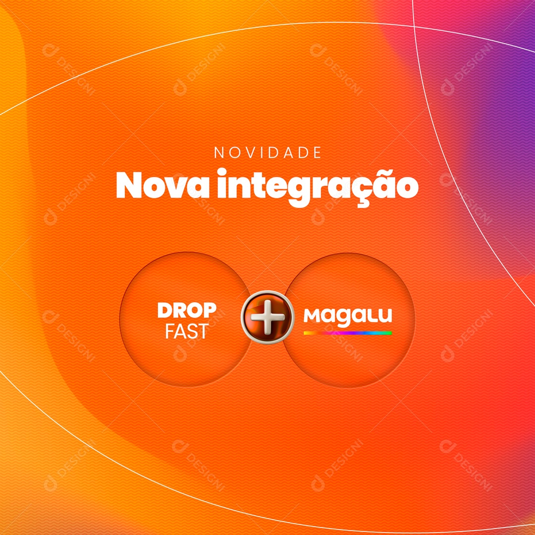 Nova Integração Dropshipping Social Media PSD Editável