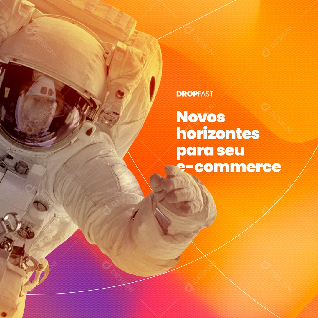 Novos Horizontes Para Seu E - Commerce Dropshipping Social Media PSD Editável