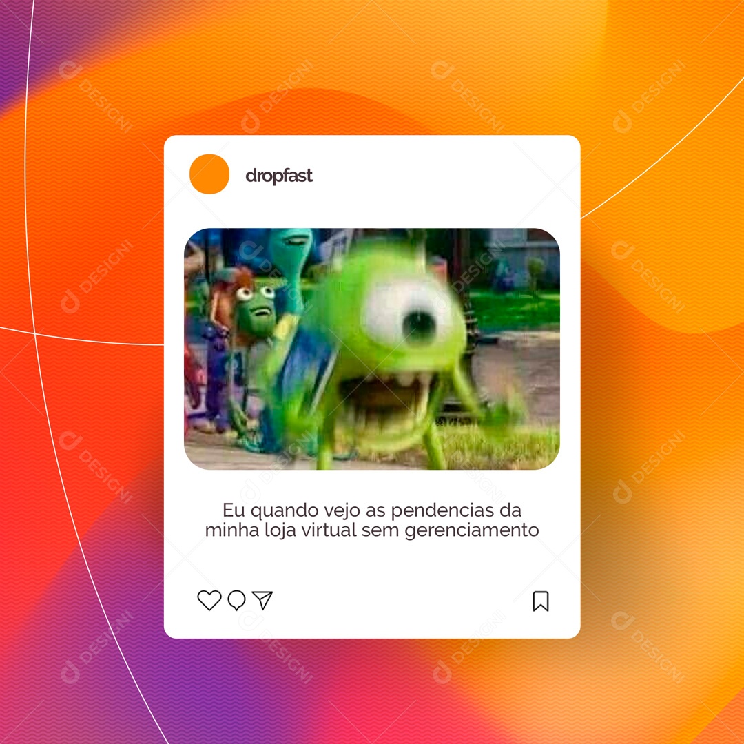 Eu Quando as Pendências da Minha Loja Virtual sem Gereciametno Dropshipping Social Media PSD Editável