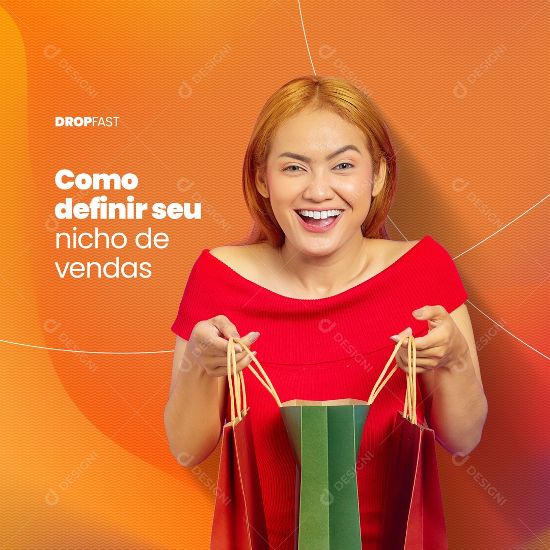 Como Definir Seu Nicho de Vendas Dropshipping Social Media PSD Editável
