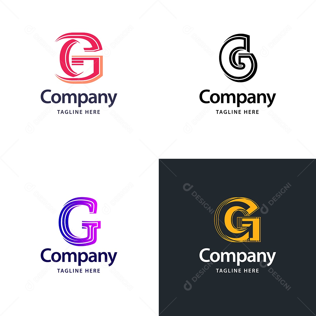 Logo G Logotipos Modernos Vetor EPS