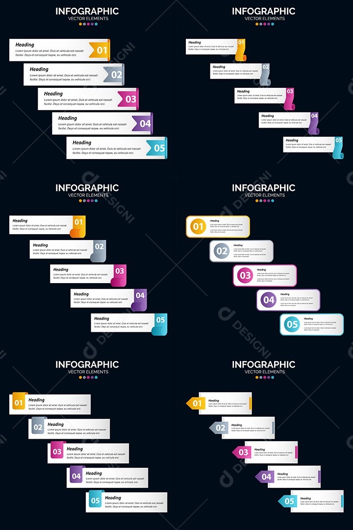 Pacote De Infográficos Vetoriais Vetor EPS