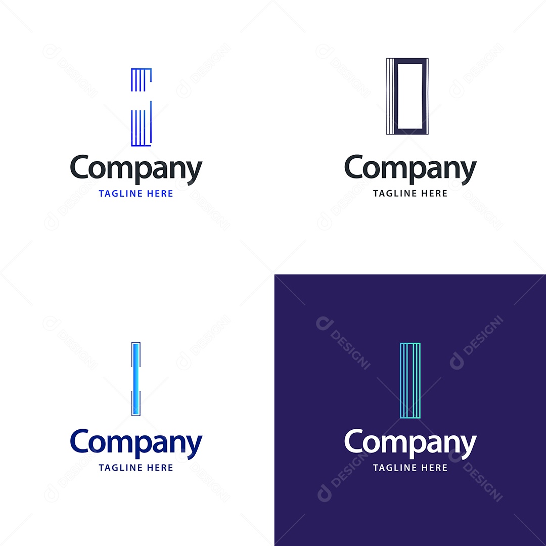 Logo I Logotipos Modernos Vetor EPS