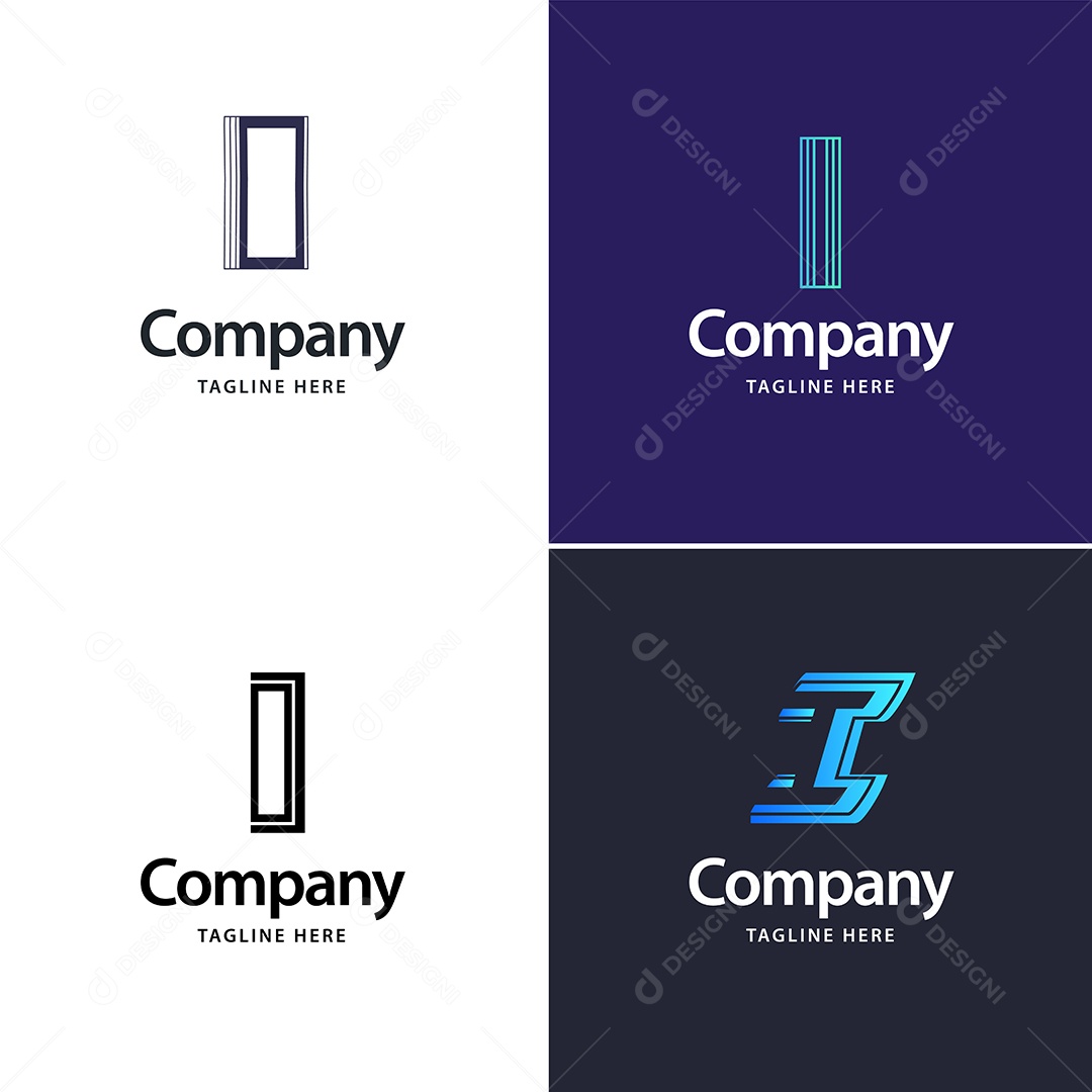 Logo I Logotipos Modernos Vetor EPS