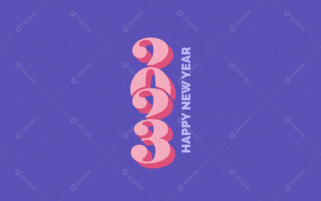 Símbolo de Feliz Ano Novo 2023 Vetor EPS