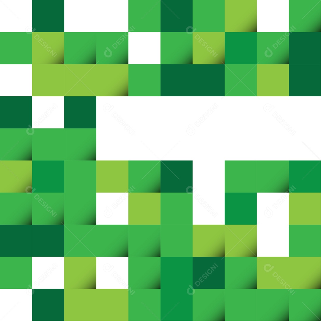 Fundo Isométrico Verde Em Mosaico Vetor EPS