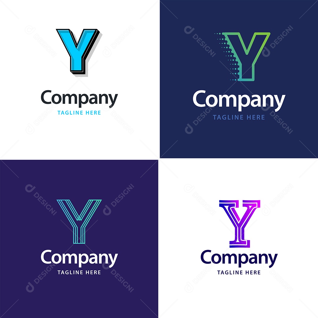 Logo Y Logotipos Modernos Vetor EPS