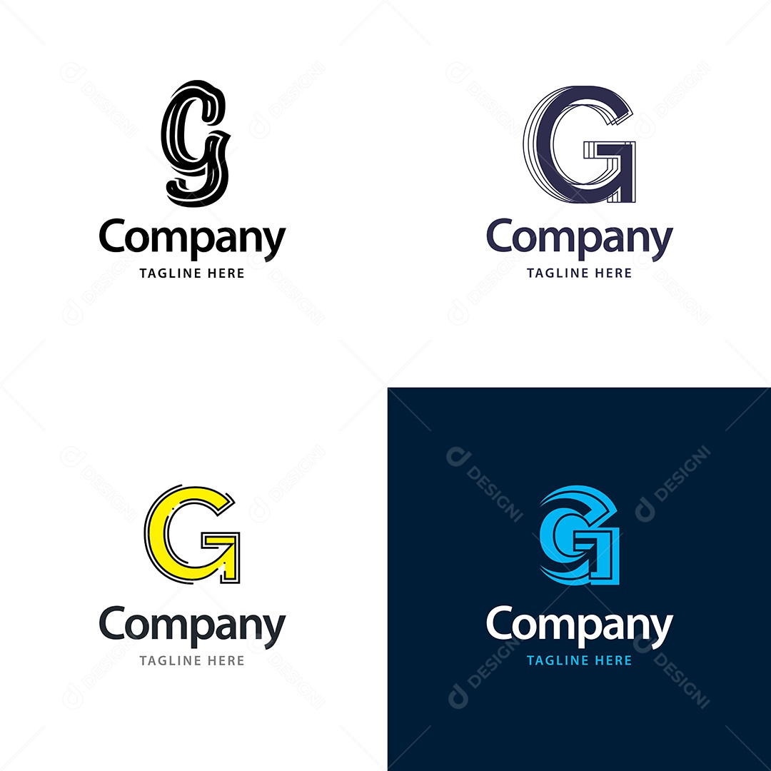 Logo G Personalizada Logotipos Modernos EPS