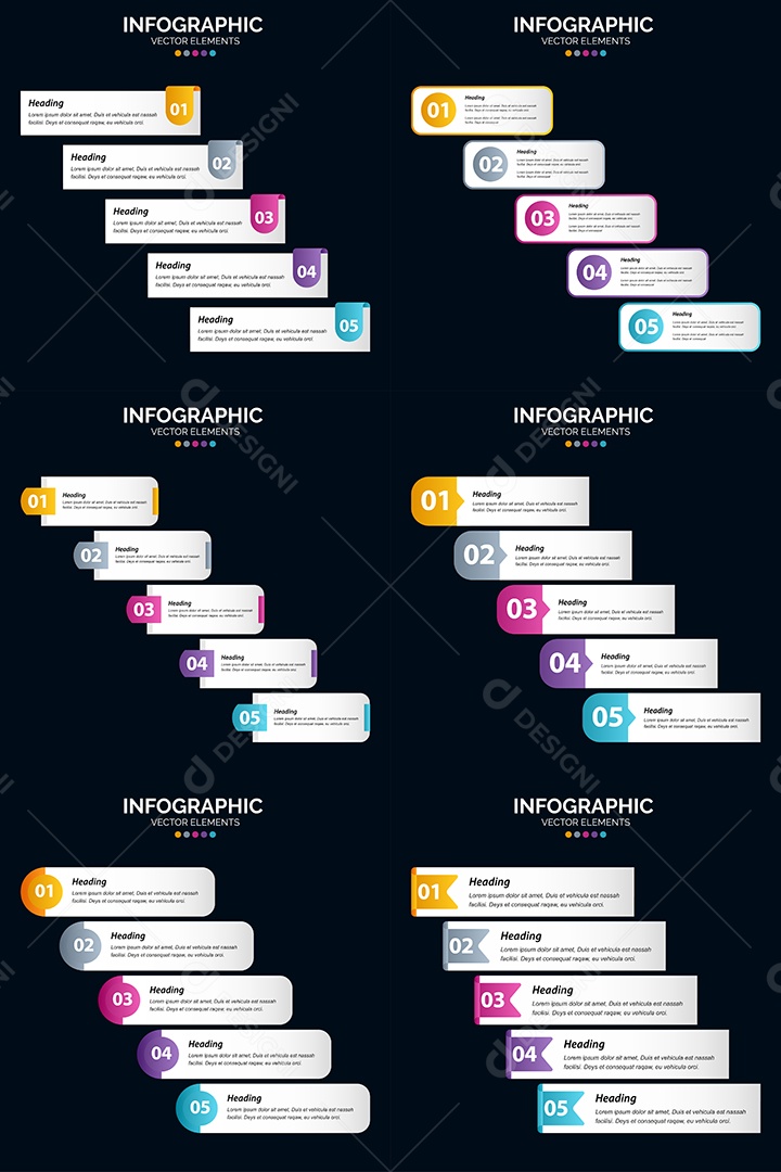 Pacote De Infográficos Vetoriais Vetor EPS