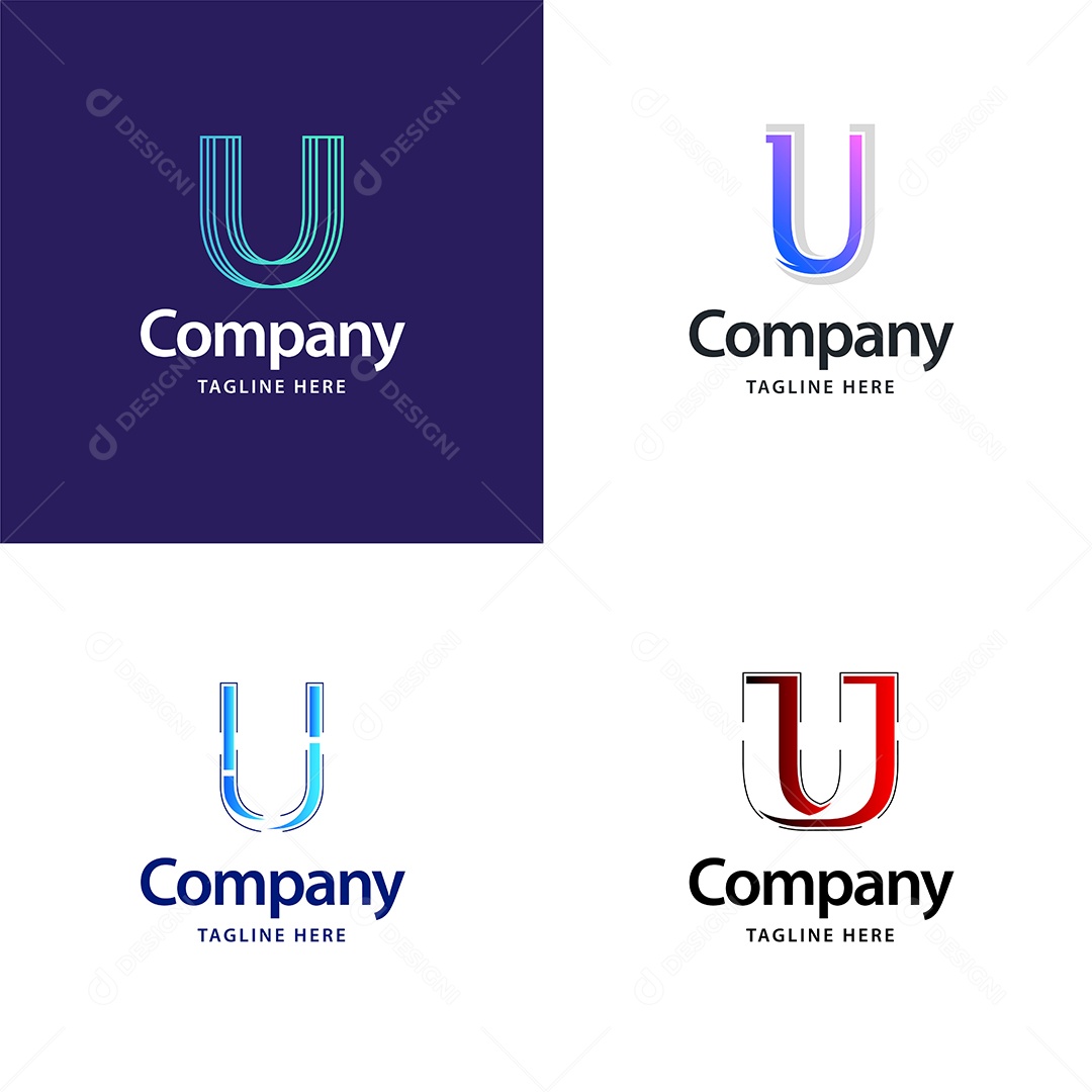 Logo U Personalizada Logotipos Modernos EPS