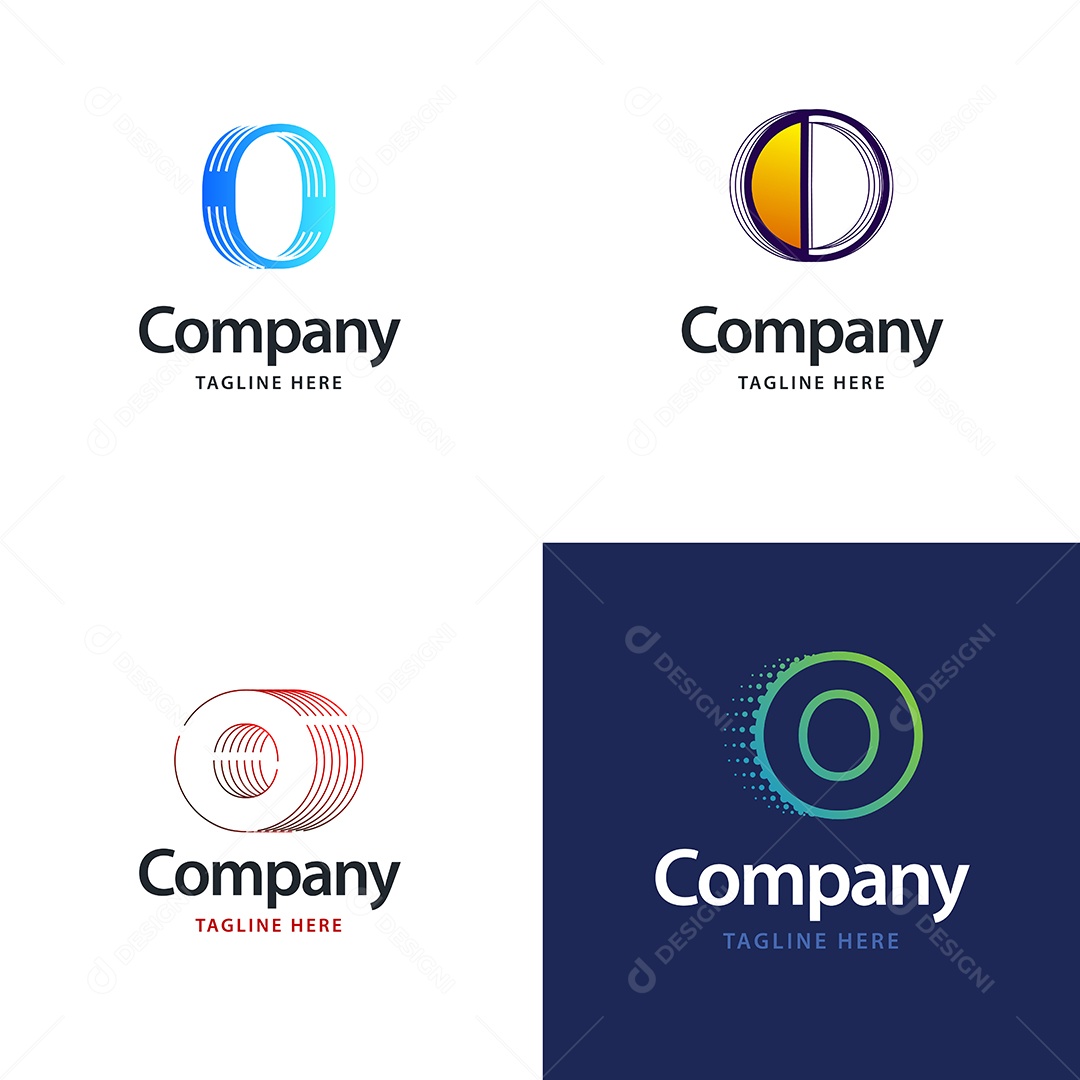 Logo O Personalizada Logotipos Modernos EPS