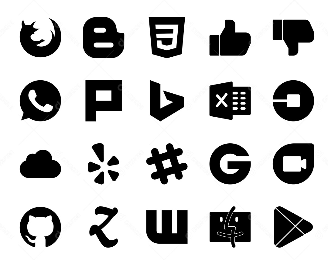 Pacote De Redes Sociais Vetor EPS