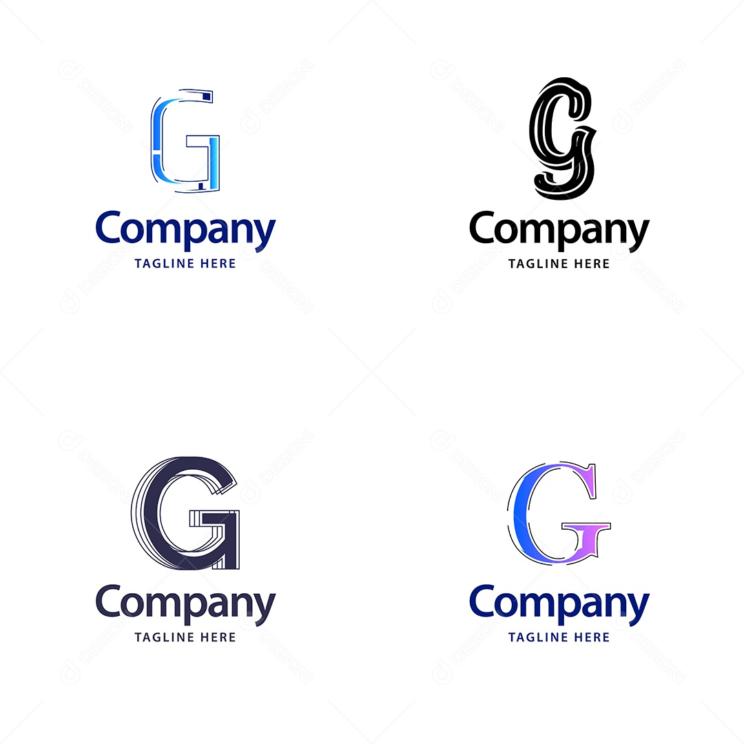 Logo G Personalizada Logotipos Modernos EPS