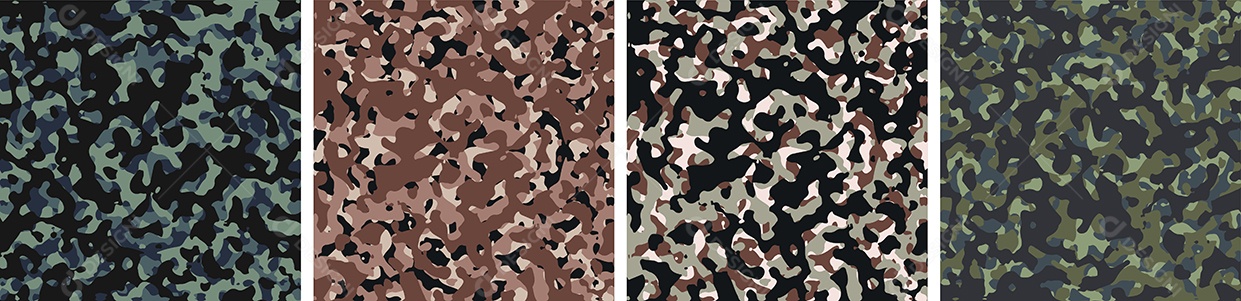 Conjunto De Fundo De Camuflagem Vetor EPS