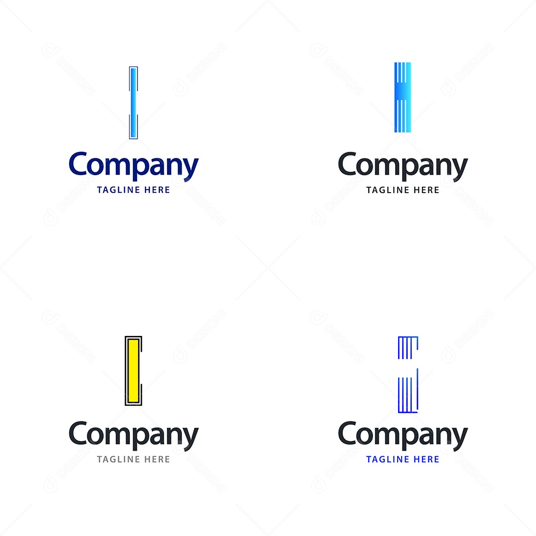 Logo I Personalizada Logotipos Modernos EPS