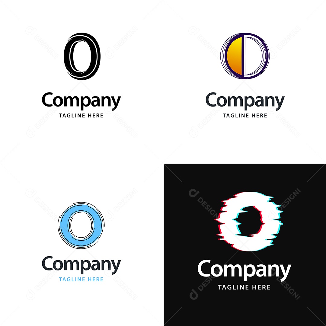 Logo O Personalizada Logotipos Modernos EPS