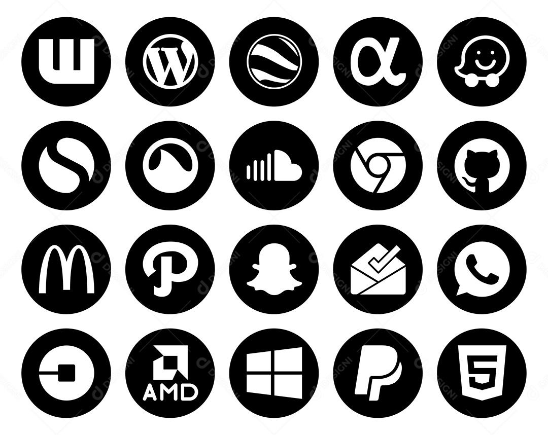 Pacote De Redes Sociais Vetor EPS