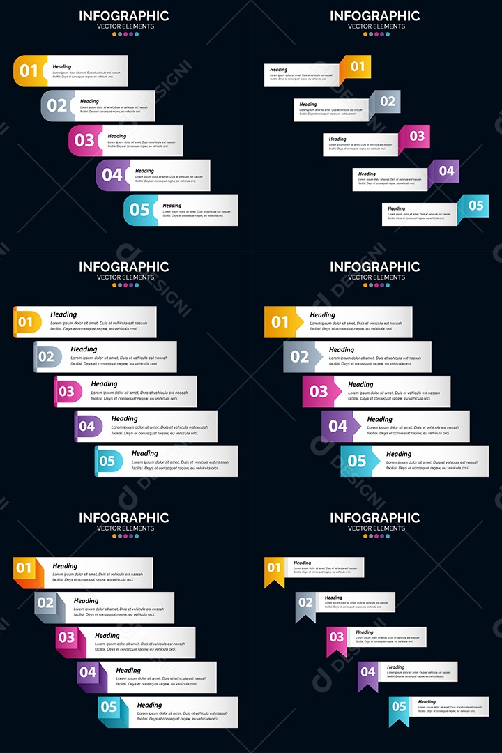 Pacote De Infográficos Vetoriais Vetor EPS